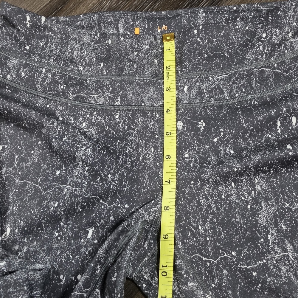 Lucy Activewear Leggings Large Gray White Speckled Acid Wash Pocket Yoga Pants L - Picture 6 of 7